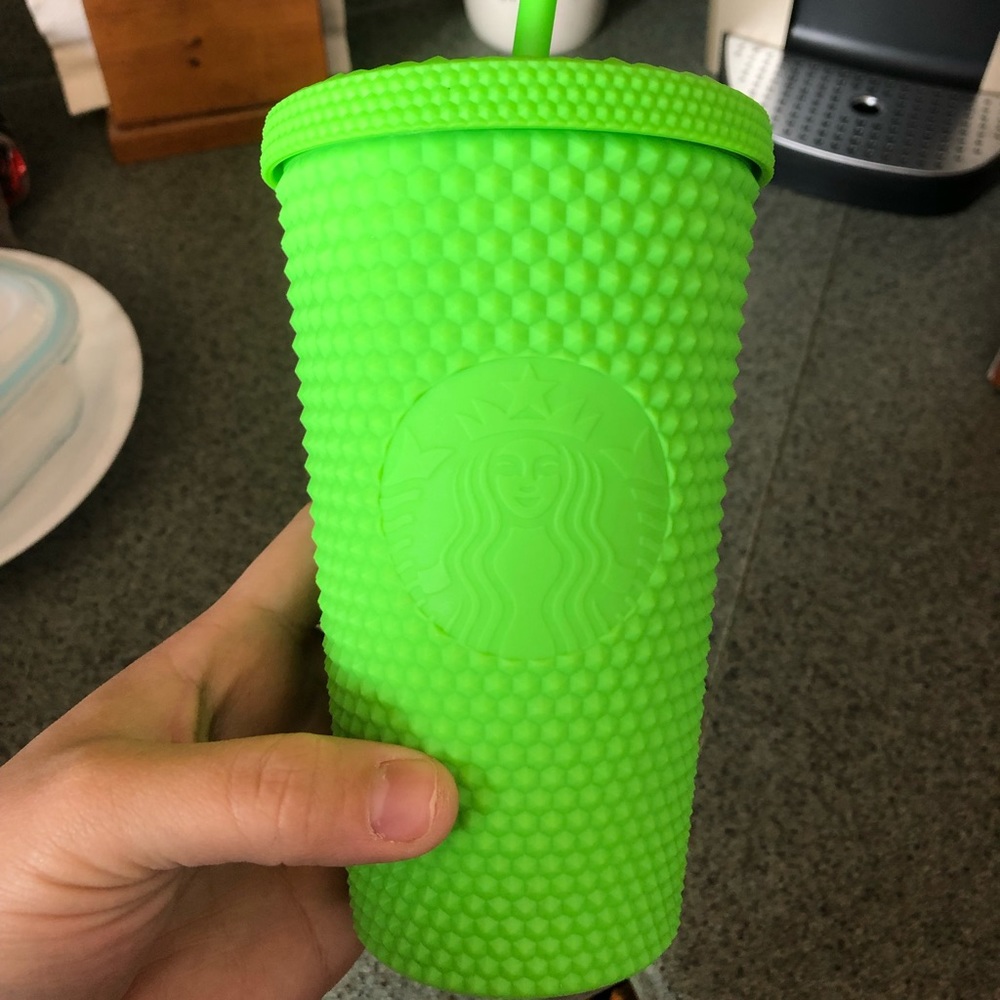 💜Authentic Starbucks💜 Matte Lime Green Studded Tumbler! ☕️